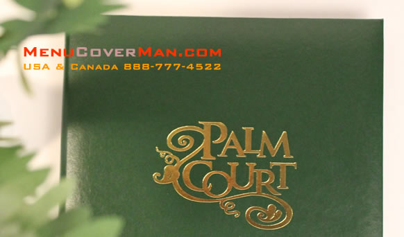 Palm court menu cover.
